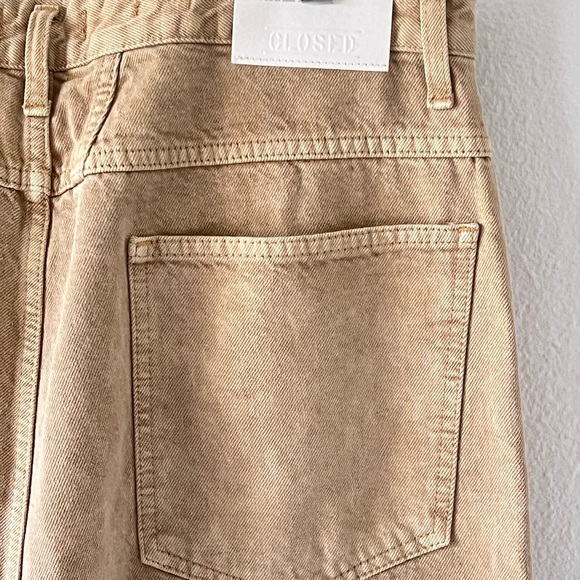 CLOSED x LENT Pant Anthro Women's Relaxed Straight Tan Denim Plus Size 33 - Picture 7 of 12